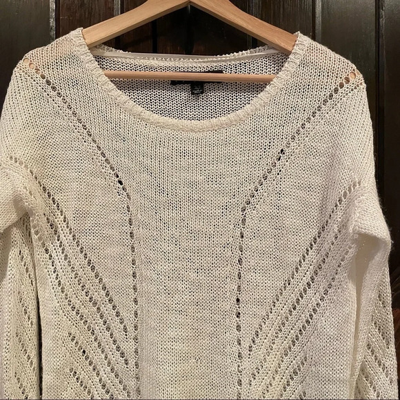 Elizabeth and James open knit sweater cream 6091 - Picture 3 of 7